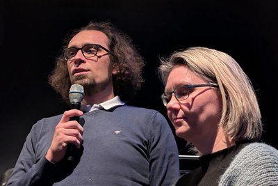 Bürgermeister Martin Seltmann (l.) mit Stadträtin Constance Bornkampf (Freiberg für alle), die den Vorfall im Stadtrat in einer persönlichen Erklärung angesprochen hatte.
