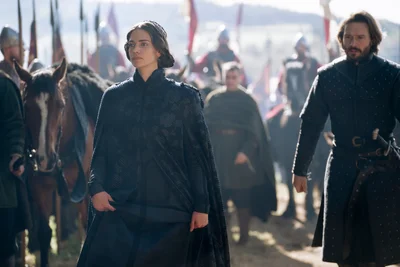 Schauspielerin Laura Berlin als Emma of Normandie in der neuen Netflix-Serie Vikings "Vahalle", die im 11. Jahrhundert spielt. Fast zwei Jahre drehte sie für diese internationale Produktion.  