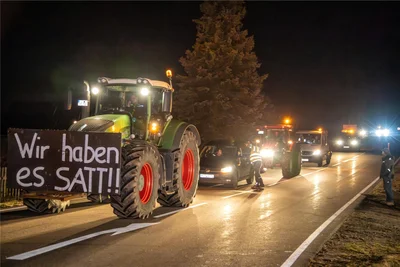 Im Laufe des Abends trafen drei Konvois aus allen Richtungen in Stützengrün ein.
