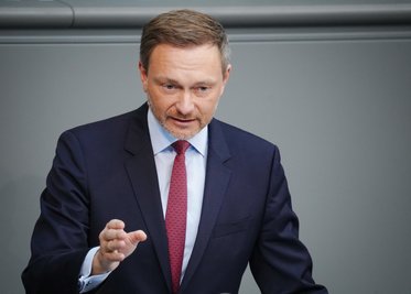 Finanzminister Christian Linder im Bundestag. 
