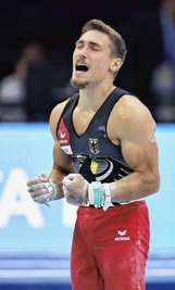 Nick Klessing nach den Ringen bei der WM in Antwerpen.