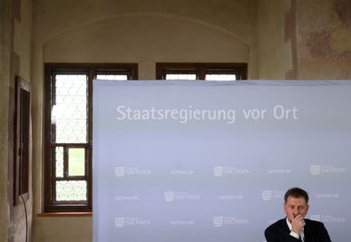 Sachsens Ministerpräsident Michael Kretschmer (CDU) sieht die Kommunalpolitik im Freistaat geschlossen hinter dem Masterplan Südwestsachsen stehen.