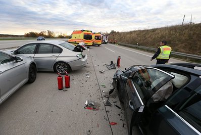 Der Unfall ereignete sich auf der A4 zwischen Glauchau und Hohenstein-Ernstthal.