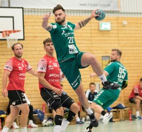 Treffsicher: Rechtsaußen Björn Richter, hier im Spiel gegen HBC Jicin, erzielte in den letzten beiden Tests insgesamt 11 Tore. 