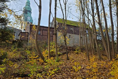 Die Baustraße müsste von der Straße am Graben in den Hang gezogen werden. Ein kniffliges Unterfangen.