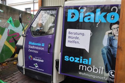 Die Diakonie betreibt den Tagestreff in der Zwickauer Römerstraße.