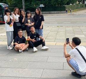 Jugendliche Vietnamesen entdeckten ihren künftigen Lebensort Chemnitz. 