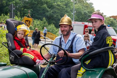 Die Zukunft ist gesichert: Der Feuerwehr-Nachwuchs zeigte Gesicht.