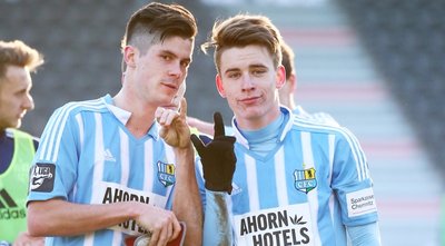 Zwei Mann, zwei Tore für den CFC: Dennis Mast (links) traf zum 1:0, Florian Hansch zum 2:2.
