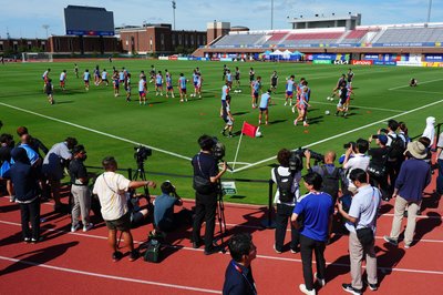 Japan trainiert vor dem WM-Auftakt gegen die Niederlande.