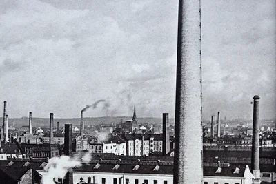 Blick vom Kaßberg auf die Innenstadt in den 1920er-Jahren.