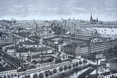 Die Hartmannwerke nahmen die Fläche eines Stadtviertels ein.