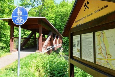 Die Holzbrücke an der Freiberger Mulde in Siebenlehn ist einer der Ausgangspunkte für die Pilgertour am Pfingstmontag. 