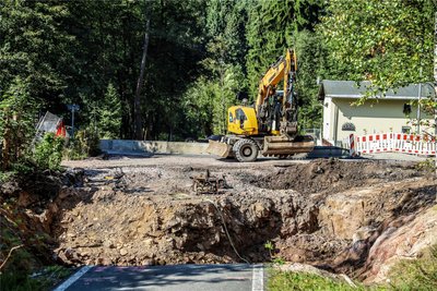 Die nächste Baustelle: Die B 283 in Eibenstock ist seit Montag dicht.