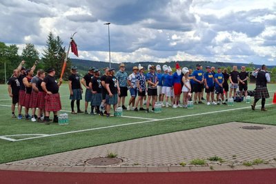 Im Rahmen des Stadtfestes fanden auch wieder Highland Games statt.
