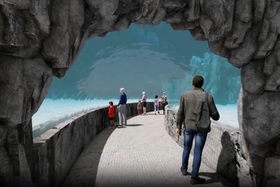 Verschlingt Millionen: Der Neubau einer Wasserwelt mit einem spektakulären Unterwassertunnel, der es ermöglichen soll, die Robben im Leipziger Zoo fast hautnah zu erleben.