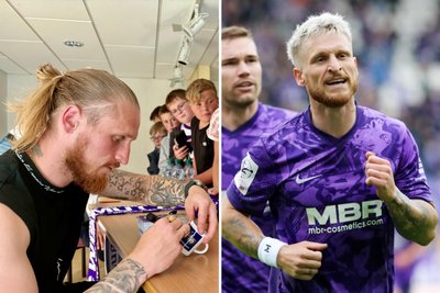 Marvin Stefaniak mit alter und mit neuer Frisur.