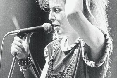 Rocklady Tamara Danz bei ihrem Konzert im Oktober 1986 im Tivoli Freiberg. 