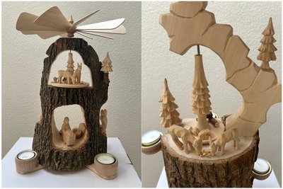 Da der hat Chef selbst Hand angelegt: Zwei selbst gefertigte Pyramiden von Usame Al-Robaiy.
