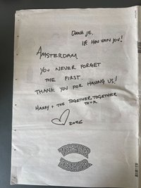Harry Styles hat sich mit einer Zeitungsanzeige bei der Stadt Amsterdam bedankt.