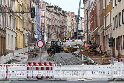 Dauerbaustelle auf der anderen Seite: In diesem Bereich der Zietenstraße wird seit November 2022 gebaut.