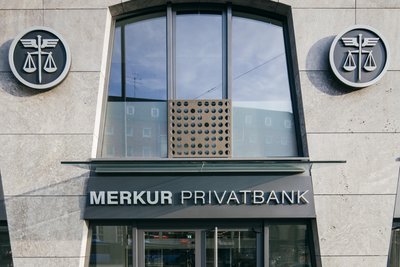 Der Hauptsitz der Merkur Privatbank in München.