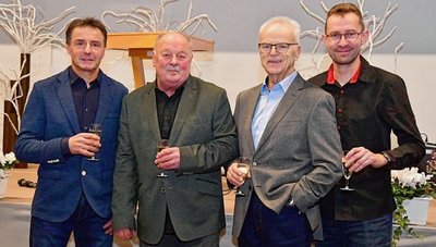 Thomas Krodel (v. l.), Christoph Kunze, Günter Hölperl und Toni Busch gehören zum harten Kern des MSC Lugau.