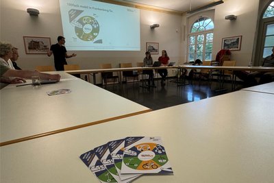 Der Landesverband Nachhaltiges Sachsen stellte im Frankenberger Haus der Vereine sein Projekt 100fach mobil vor.