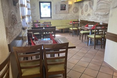 Blick in den Gastraum des „Olympia“ in Gornsdorf: In den Google-Bewertungen wird das „schöne Ambiente“ gelobt.