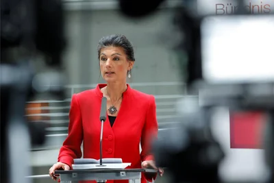 Parteigründerin Sahra Wagenknecht im Bundestag in Berlin. Das nach ihr benannte Bündnis BSW muss in der „Wahlarena“ zu Wort kommen.