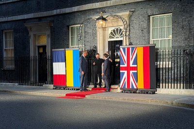 Europäische Solidarität für die Ukraine in London.