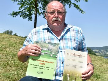 Bester deutscher Teilnehmer beim Streuobstwiesenwettbewerb: Johannes Stier aus Möschwitz.