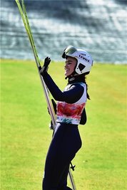 Selina Freitag möchte beim Sommer-GP-Finale in Klingenthal wieder so strahlen wie im Vorjahr. 