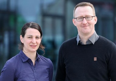 Die neuen Vorsitzenden von Bündnis 90/Die Grünen Sachsen, Christin Melcher und Norman Volger.