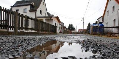 Schlaglochpiste in Rüsdorf