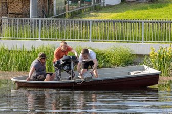 600 Jahre Eich: Im Dorfteich sprudelt wieder eine Fontäne - Die Sanierung des Dorfteiches wirkt sich positiv auf die Wasserqualität aus.