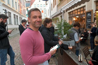 Christian Pudack am Wahlabend in Freiberg.