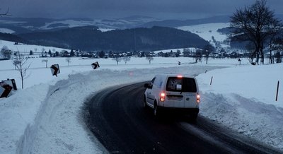 Kurvenbereich auf der S 274