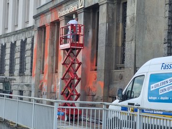 Die Reinigung begann bereits am Donnerstag.