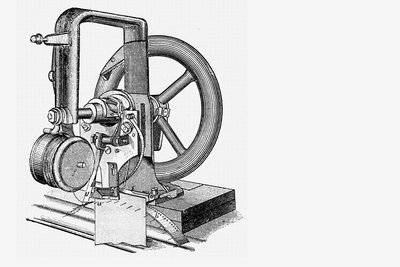 Die von Elias Howe erfundene Nähmaschine.