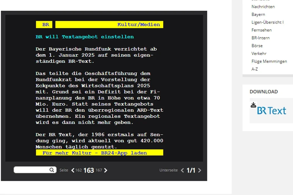 Der Geheimtipp Unter Den Videotext Geraten Sr Videotext 110 Nostalgie Trifft Funktionalitatfeed