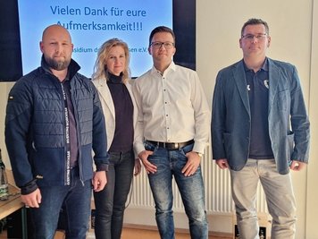 Christopher Berger, Nancy Jentsch, Alexander Drescher und Kevin Kaden (von links nach rechts) bilden den neuen TSV-Vorstand. 