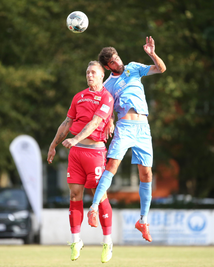 Im September 2019 standen sich der CFC und Union Berlin letztmals gegenüber, damals gewann der Bundesligist mit 3:1. Im CFC-Dress lief damals noch der heutige Co-Trainer Niclas Hoheneder (rechts, hier gegen Sebastian Polter) auf. 