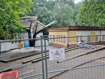 Baustelle der Parkeisenbahn in Schlosschemnitz