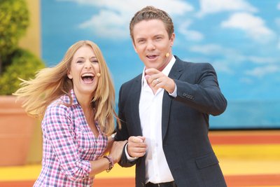 Rust im August 2013: Stefanie Hertel und Stefan Mross scherzen in der ARD-Sendung „Immer wieder sonntags“.