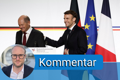 Bundeskanzler Olaf Scholz und Emmanuel Macron