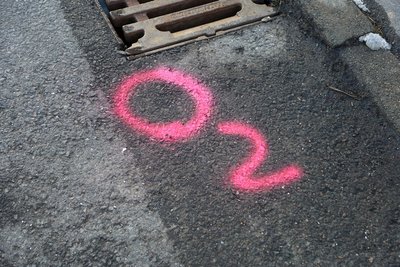 Die Spurensicherung fand Stahlkugeln vor dem Haus.