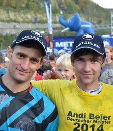 Zwei deutsche Meister aus der Region: Edward Hübner (Elsdorf/Lunzenau) und Andreas Beier aus Krumhermersdorf (r.).