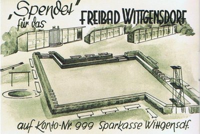 Zur Finanzierung des Bades wurden in Wittgensdorf zu DDR-Zeiten Spenden gesammelt.