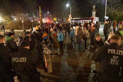 Auch entlang der Petersstraße führte der Aufzug.